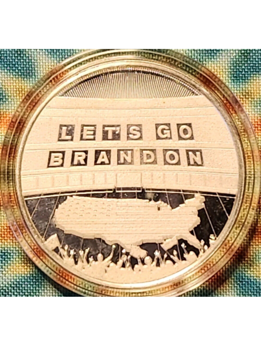 LET'S GO BRANDON 1oz .999 Fine Collectible Silver Round President DONALD J TRUMP
